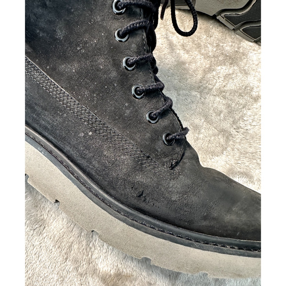 Timberland Black Nubuck Leather Snakeskin Accent Sensorflex Boots Womens 7.5 - Picture 9 of 11